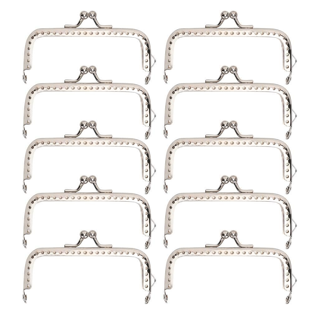 10Pcs Purse Bag Kiss Clasp Lock 8.5cm Purse Making Clasp Lock Coin Bag Frame Clasp Lock Clip for DIY Handbag Making Sewing Craft