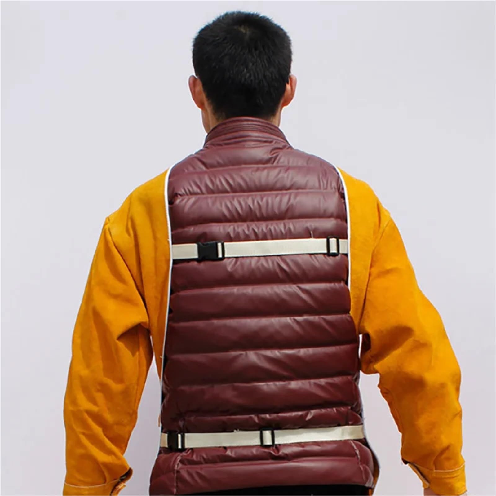 Leather Welding Jacket | Heavy Duty Welding Apron With Welder Sleeves, Adjustable Buckle Strap, Fire/Heat Resistant