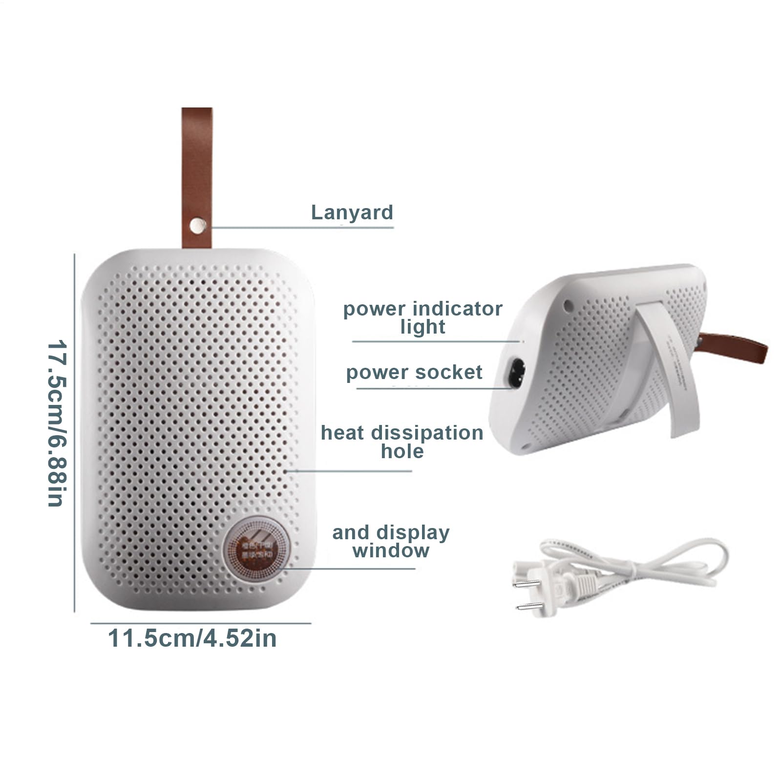 Deumidificatore Mini Assorbitore di Umidità | Deumidificatore Silenzioso Con Cordino Per Piccole Stanze Per Ambienti Interni Casa Armadio Camera Da Soggiorno Mobile