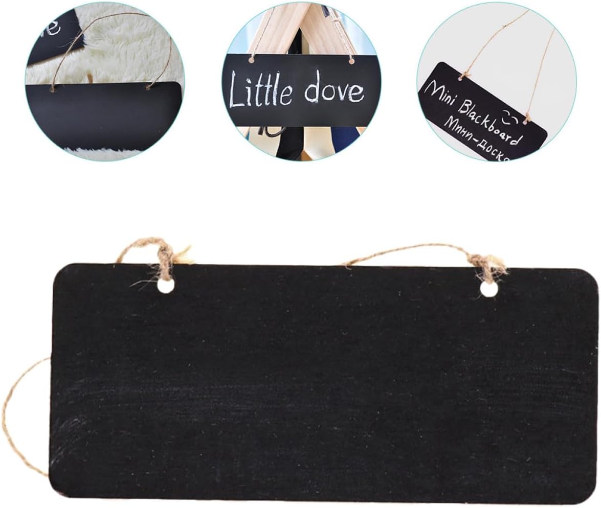 10Pcs Hanging Chalkboard Signs Memo Message Boards Erasable Small Blackboard for Cafe Office Decor Lightweight Compact Design