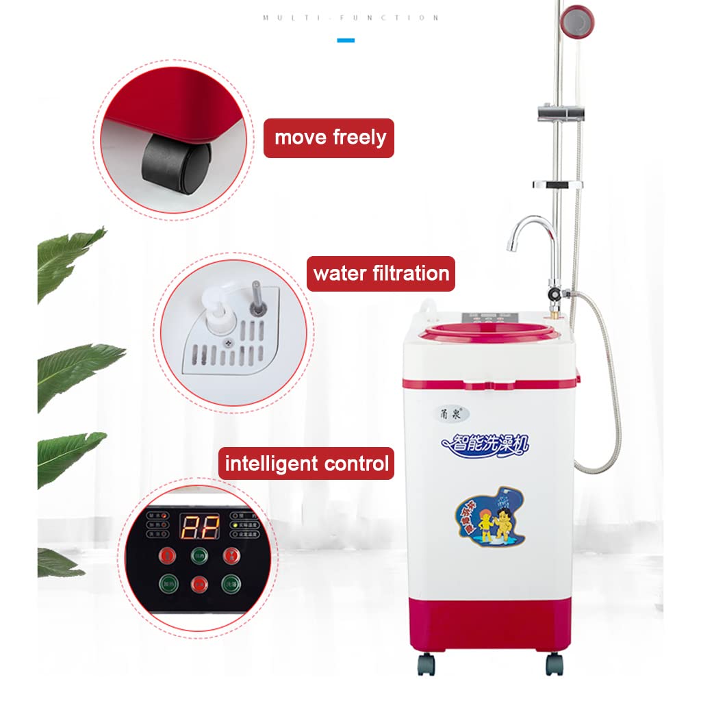 Calentador de agua eléctrico portátil con cabezal de ducha, calentador de agua instantáneo de 100 l, baño para acampar al aire libre, calentador de agua para baño, cocina, apagado automático, sistem