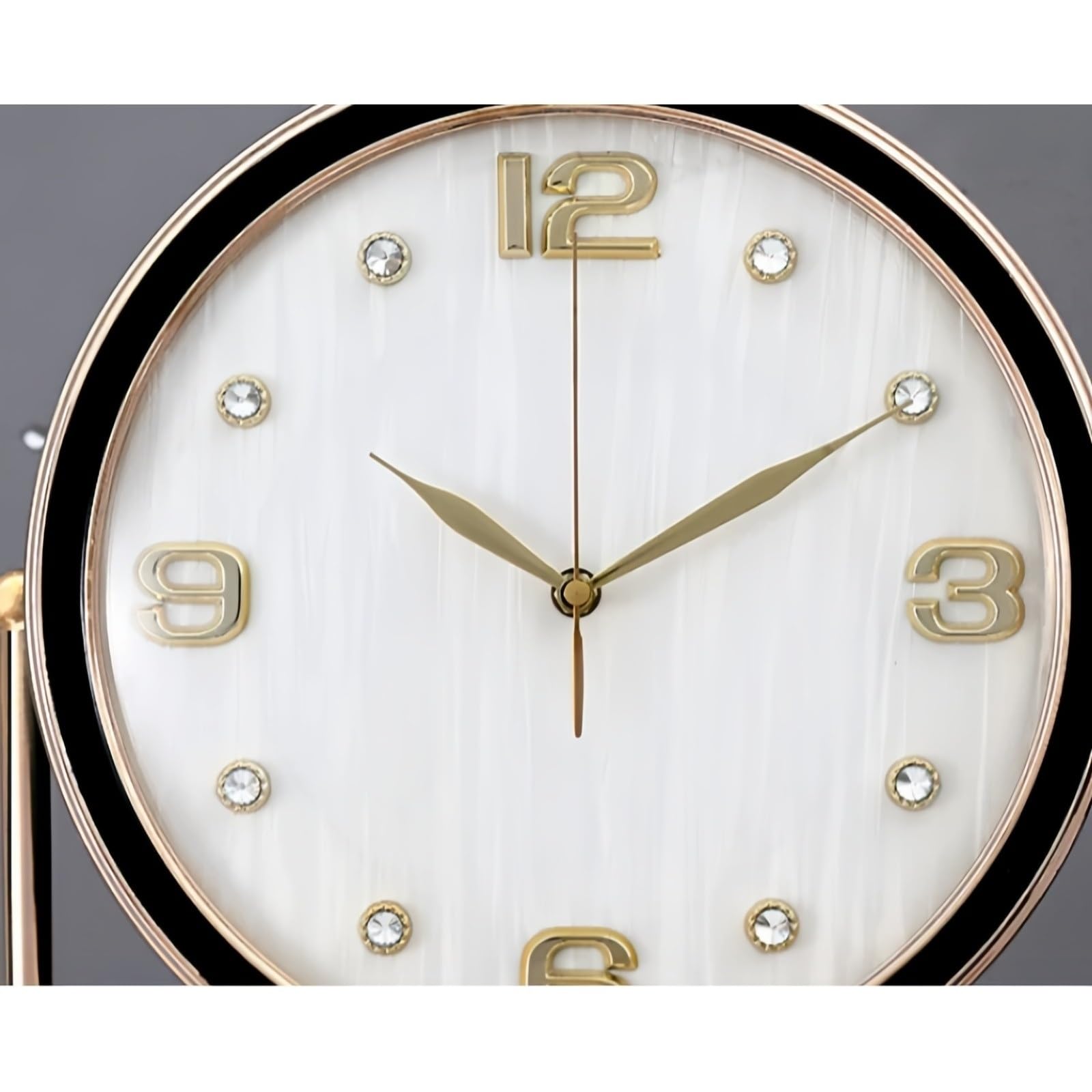 Decoración Reloj de pie Metal Cuarzo silencioso | Revistero for salón(Green)