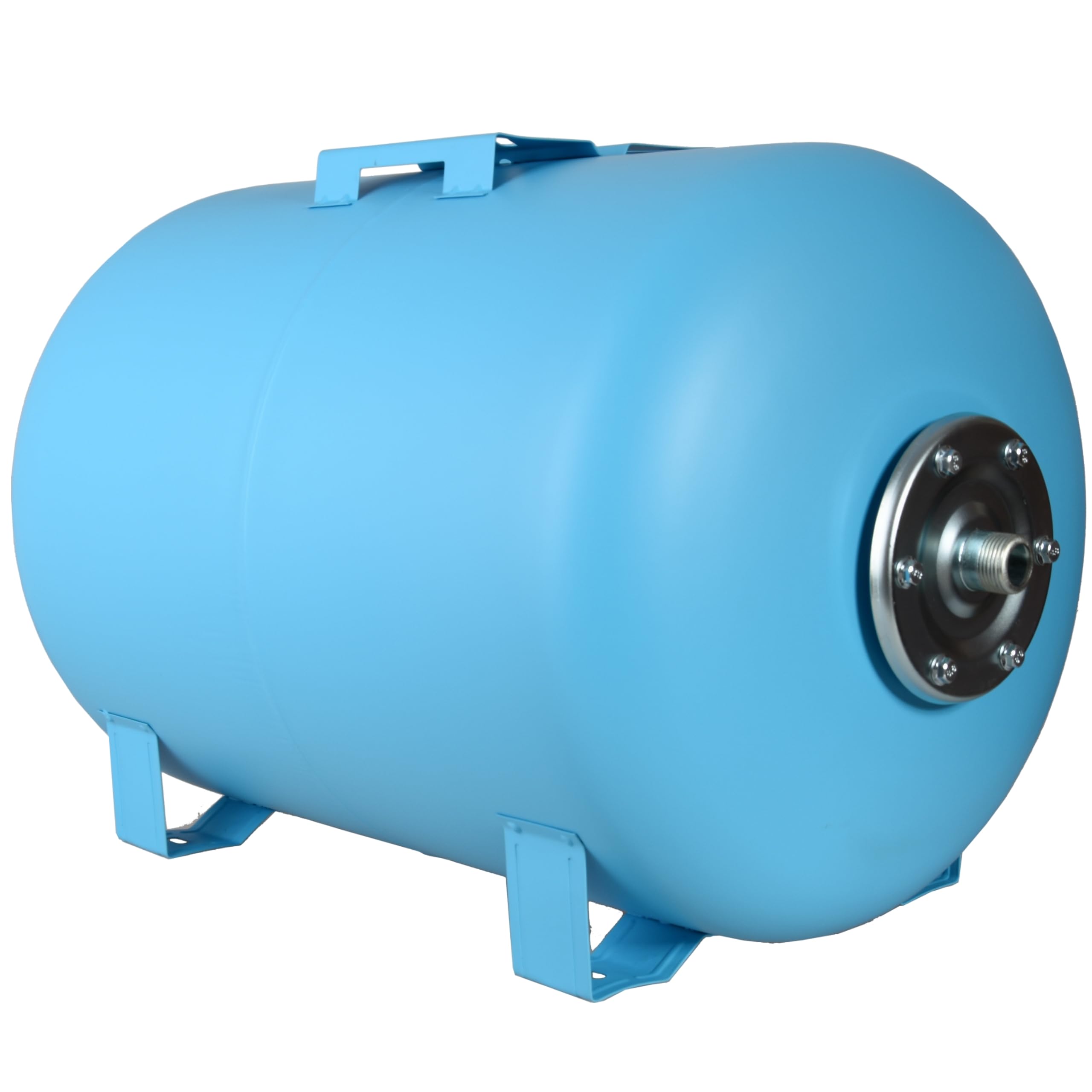 Serbatoio a Pressione 100L - per Impianti Idrici e Sistemi Autoclave - con Membrana EPDM - Vaso di Espansione - per Pompa Domestica Pompa per Pozzo - Attacco da 1" - Acciaio - Orizzontale 100 Litri
