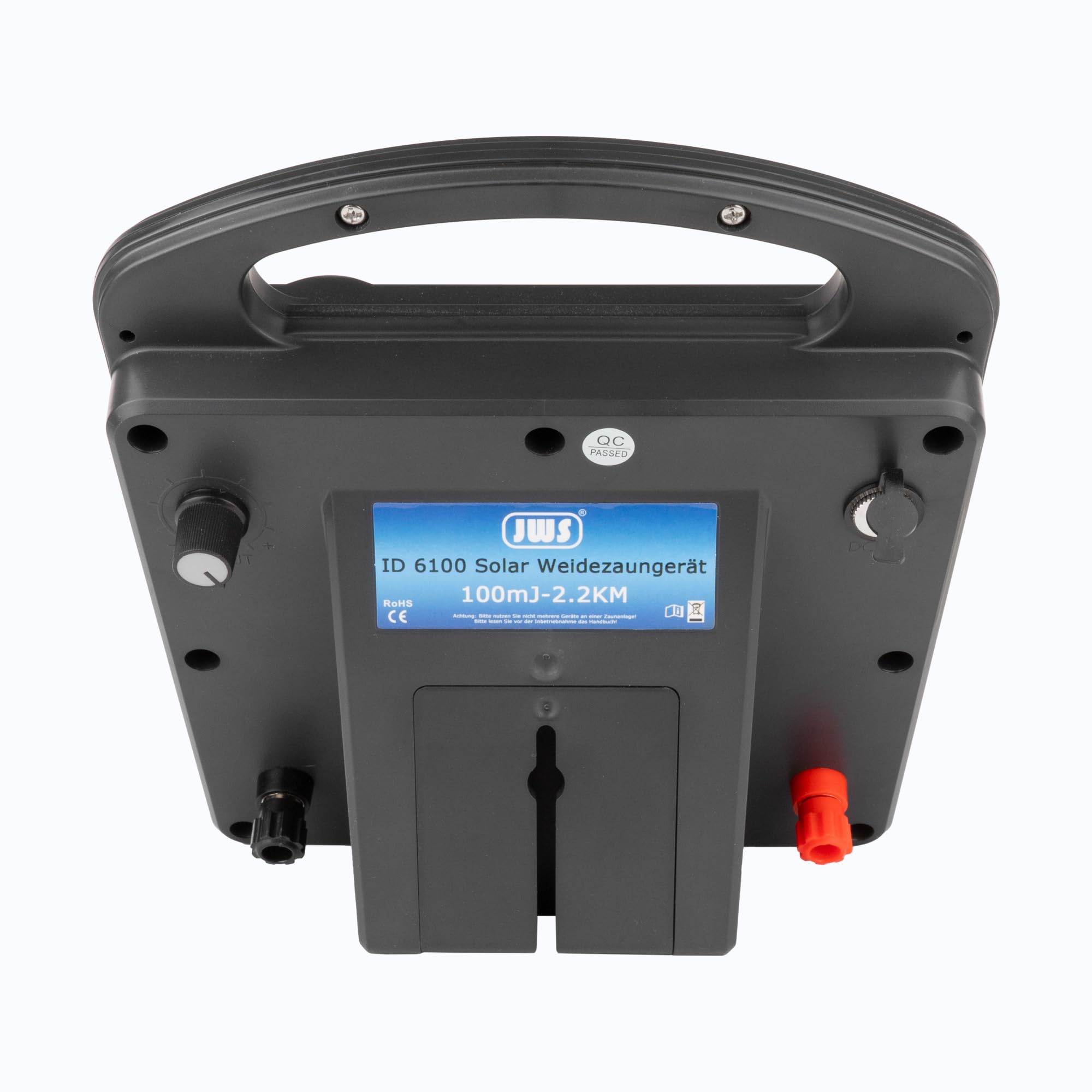 JWS Recinzione Elettrica Solare 12 V, 2,2 km, Nero, Rame, 1 Strando, Compatibile con Sistemi di Recinzione, Pannelli Solari, Prese di Corrente