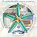 JOYBEE HOME&GARDEN Metal Starfish Wall Decor, Sea Life Coastal Decorations 13.25 inch Starfish Wall Art(Blue)