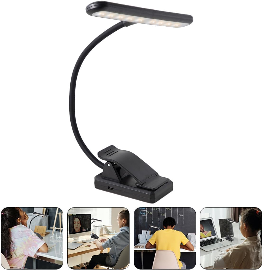 Beavorty 27 LED Rechargeable Music Score Clip on Lamp for Piano Stands