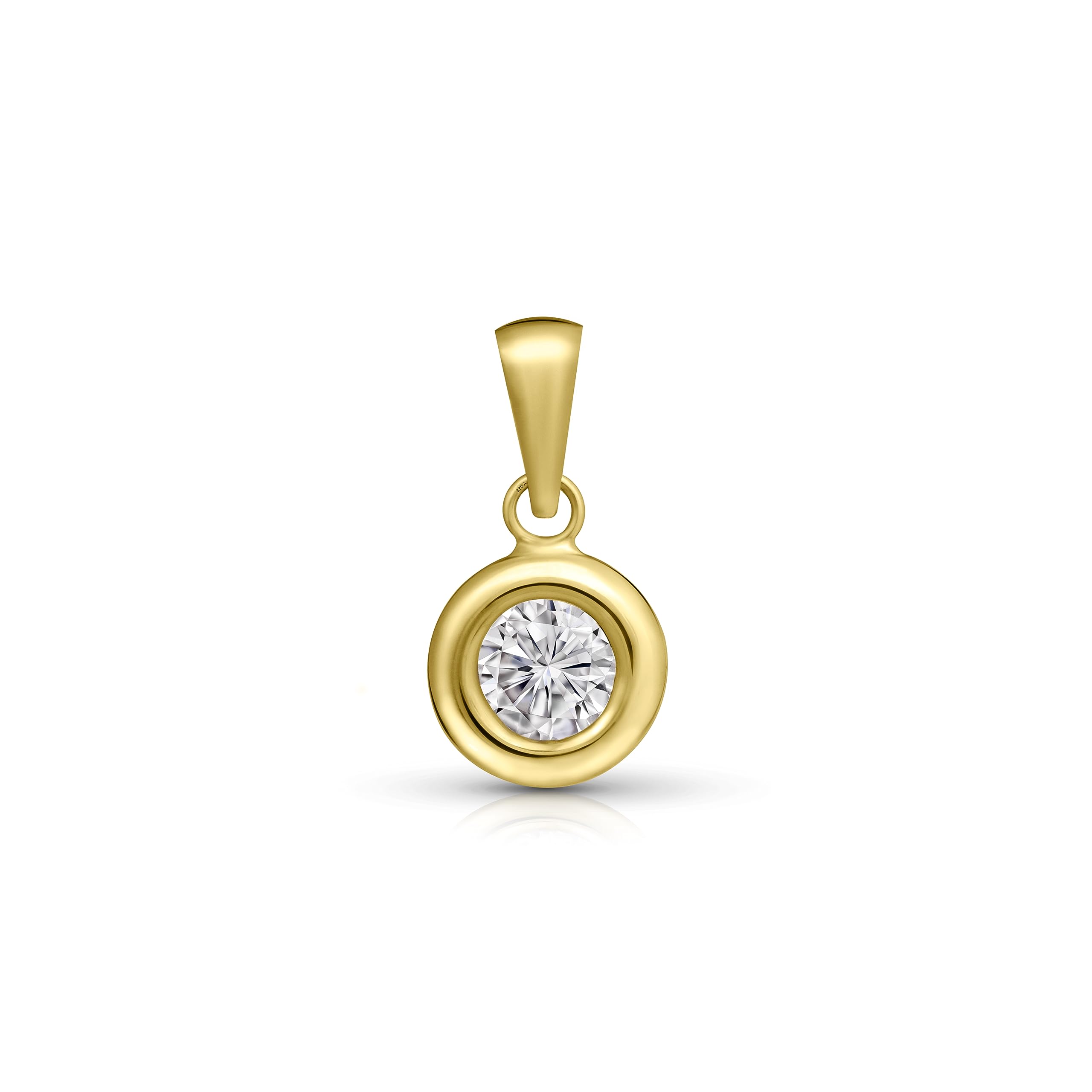 Amberta Allure - Ciondolo da donna con zirconi in oro 9 carati