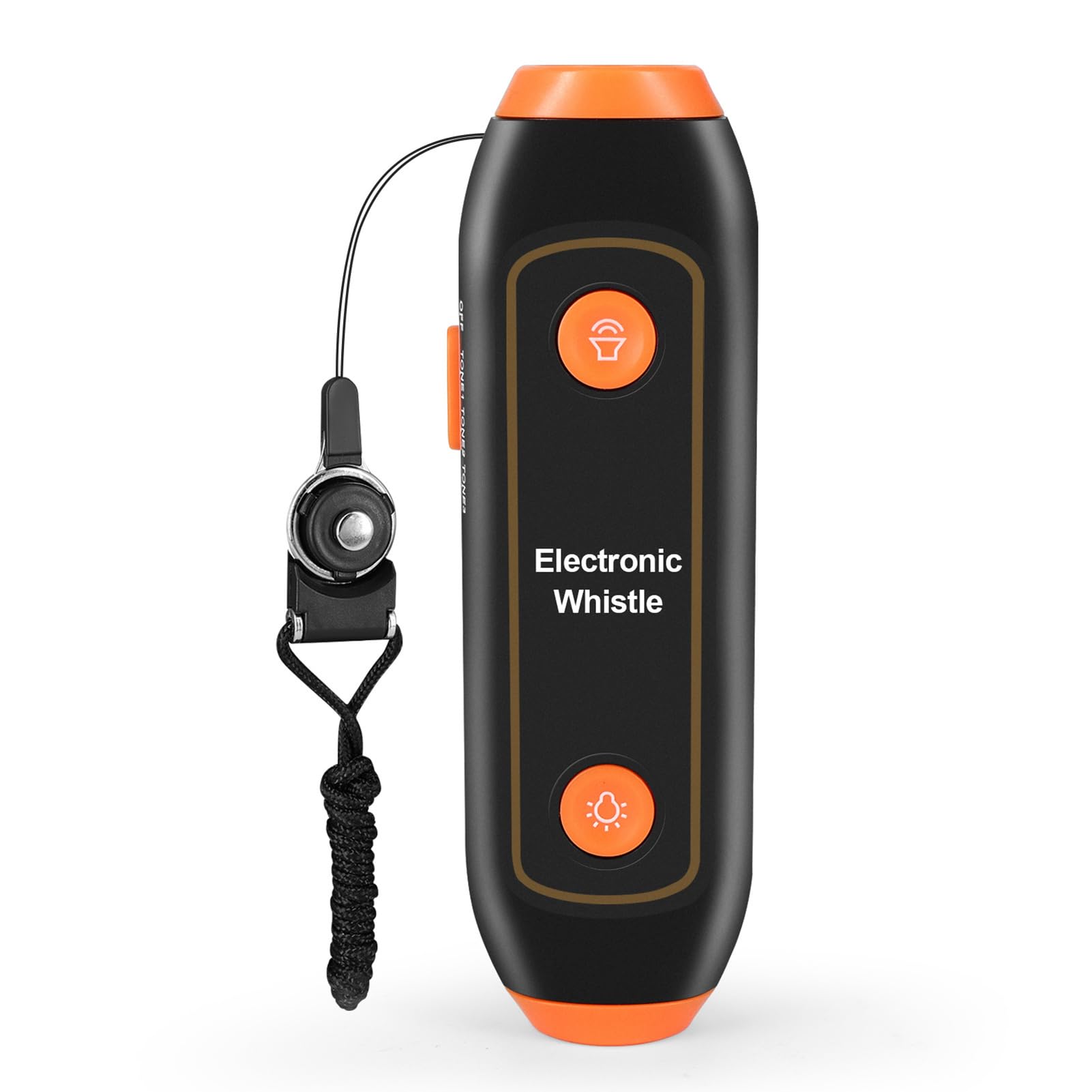 Fischietto Elettronico, Suono Forte a 3 Toni con LED Flashlight SOS Stroboscopico per Arbitro Addestramento Cani Sport