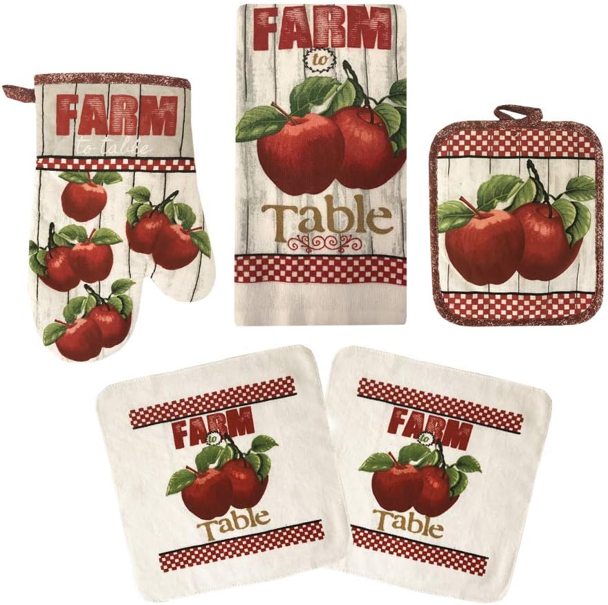 Oven Mitts and Pot Holders - Kitchen Towels and Dish Cloths Sets - Oven Mitts - Tea Towels - Dish Cloths Set