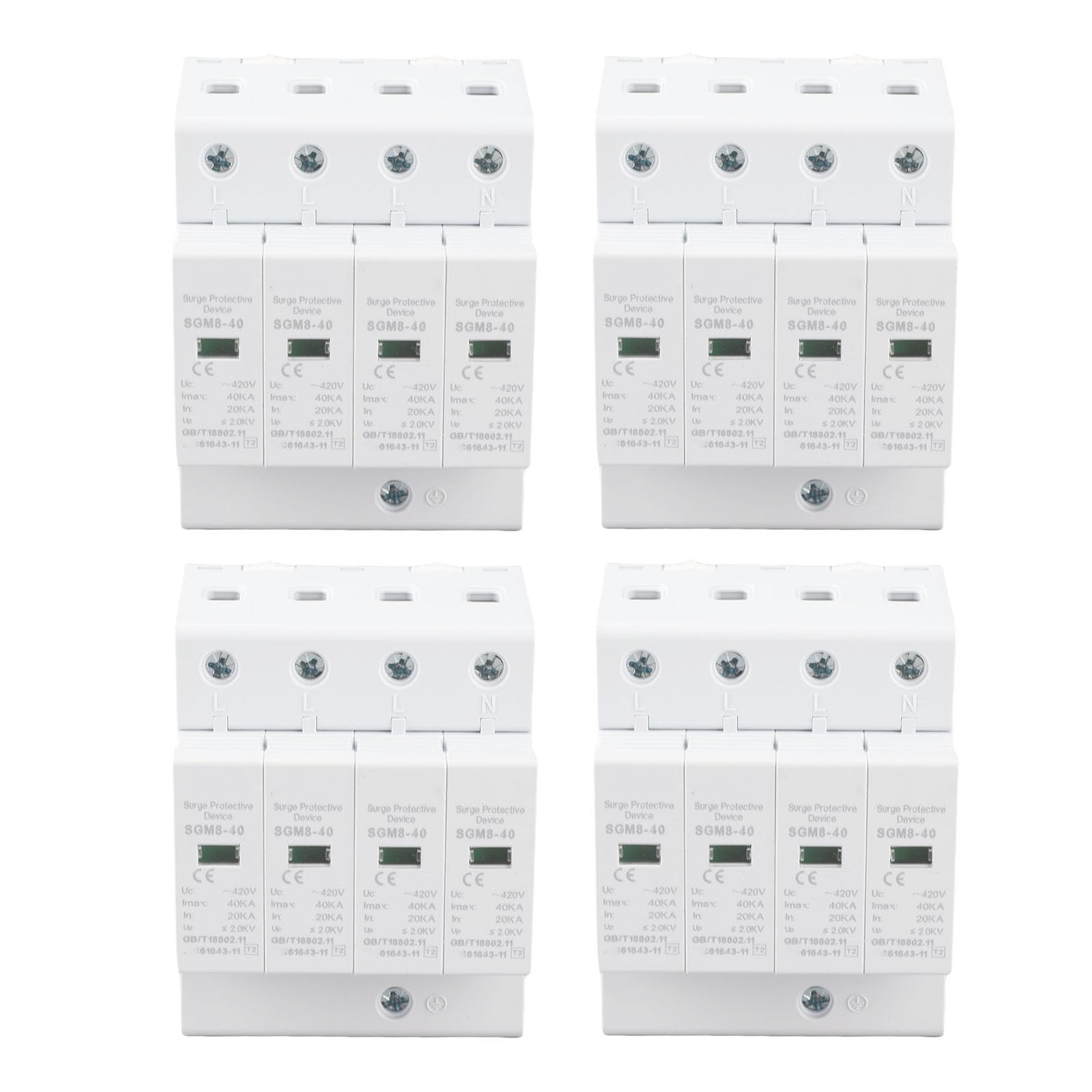 Cryfokt DIN Rail Protector 4 Pole 40KA
