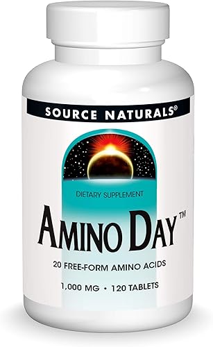 Source Naturals Amino Day - 20 aminoácidos de forma libre apoya la dieta de calidad durante la nutrición - 120 tabletas