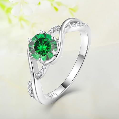 Miniatura 2 de CARICY Infinity Promise - Anillo de plata de ley 925 con circonita cúbica para mujer, anillos de compromiso, boda