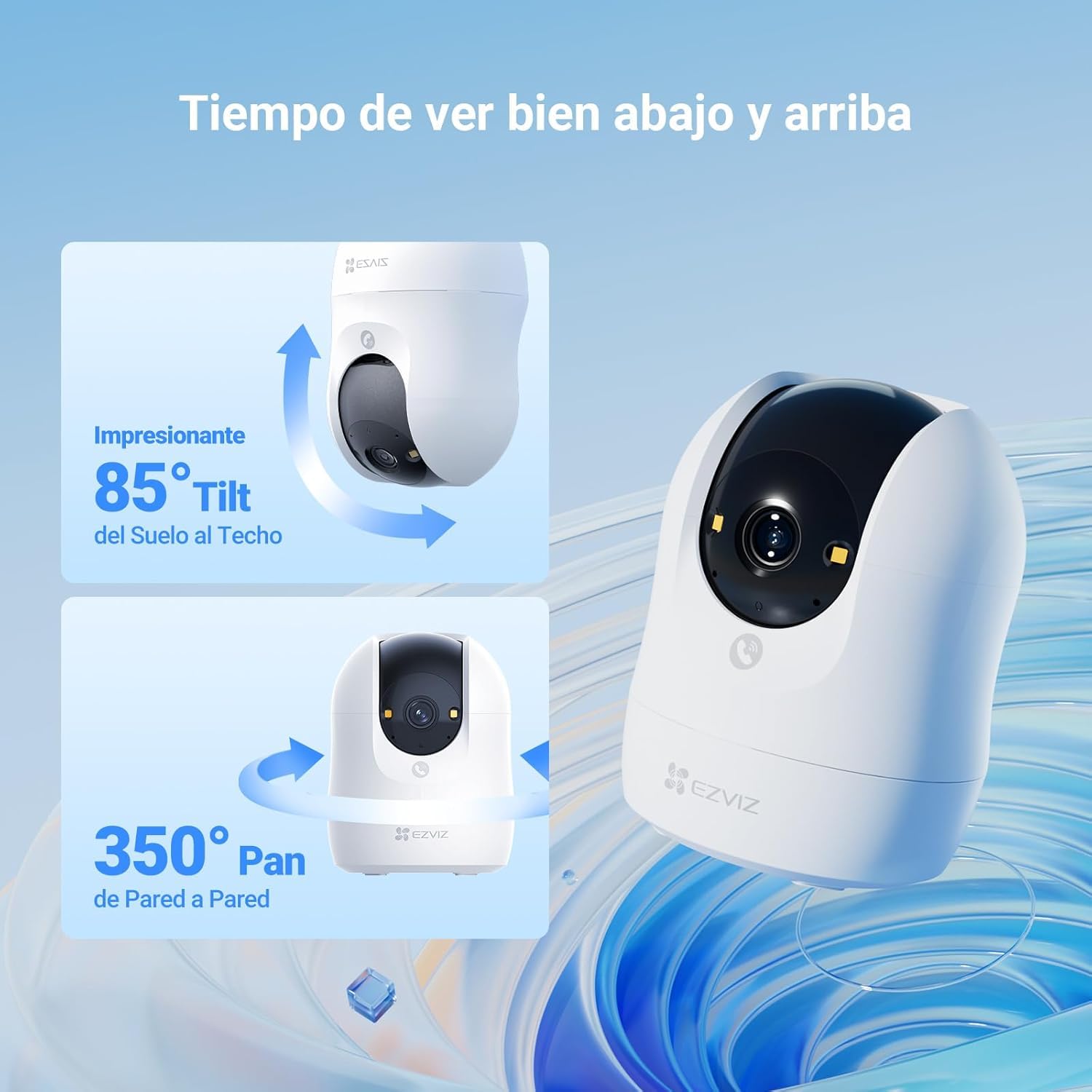 EZVIZ 3K(5MP) Wewnętrzna kamera nadzorująca WiFi 360°, kamera dziecięca z WiFi 2,4 GHz, wykrywanie człowieka, kolorowa noktowizor z WDR, śledzenie z funkcją automatycznego powiększenia, C6N G1 3K