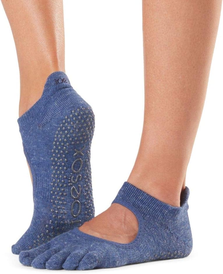 ToesoxFull Toe Bellarina Grip Socks, Barre, Dance, Pilates, Yoga Non-Slip Socks