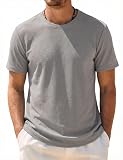 [COOFANDY] tシャツ メンズ 半袖 凹凸感があるワッフル生地 レギュラーフィット ティーシャツ カットソー 柔らかい ドライ 速乾 ストレッチ クルーネック 無地 透けない ドライ 夏服 アンダーシャツ