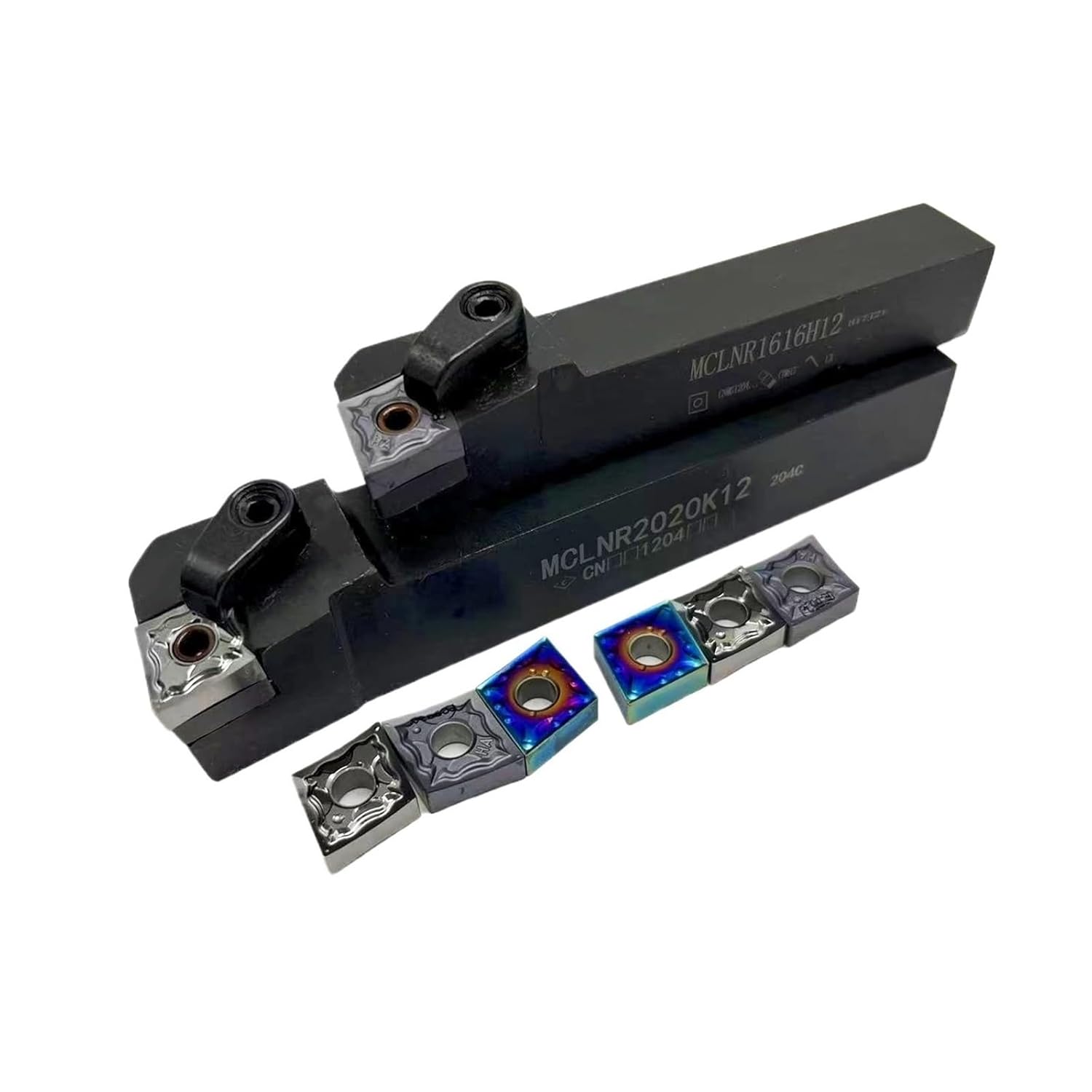 1pcMCLNR1616H12 MCLNR2525M12 CNC Turning Tool Holder indexable Tools MCLNR External Lathe Cutting Tool CNMG120404Inserts(Dark Grey,No Insert)