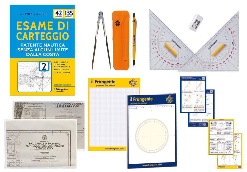 Set Carteggio Nautico Navy -Kit per integrazione patente Nautica - Corredo Il Frangente STR 19