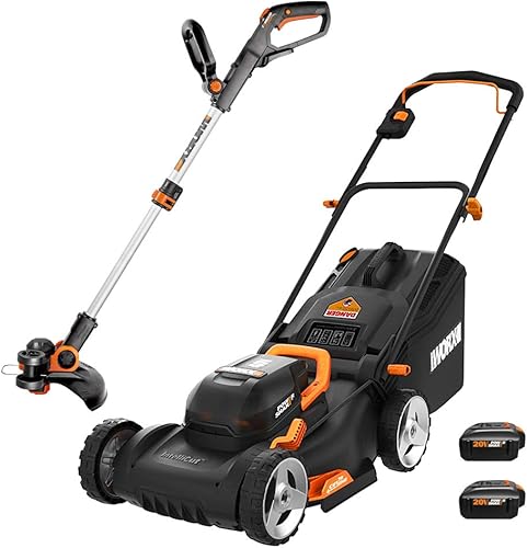 Miniatura 11 de WORX 40V 17" Cortacésped inalámbrico para jardines pequeños, cortacésped eléctrico 2 en 1 silencioso, compacto y ligero con ajuste de altura en 7