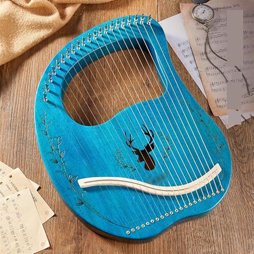 BAMFY ���C�A�[�n�[�v 15�A16�A19�A21�A23�A24�� �}�z�K�j�[ �G�Ճn�[�v ��l�p �L�b�Y ���S�� �����M�O�o�b�O�t�� �`���[�j���O�����` �s�b�N ������ �y��(21-string-A-Through-Blue)