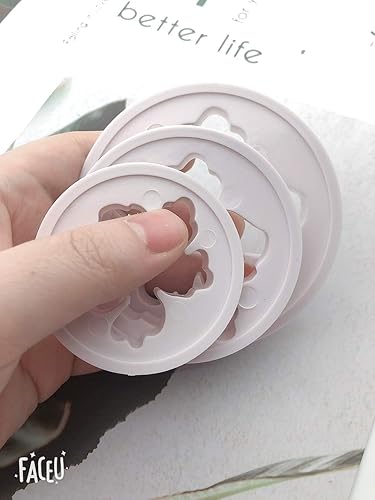 Miniatura 7 de Markeny Paquete de 8 moldes de fondant para tartas, moldes trilaterales de Hawaii y cola de sirena, moldes para galletas, moldes para pastelería de