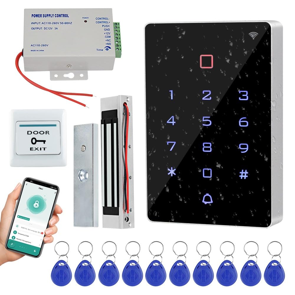 Impermeabile RFID Access Control System Kit WIFI Tuya Access Controller con 350Lbs Forza Manetic Door Lock Set completo
