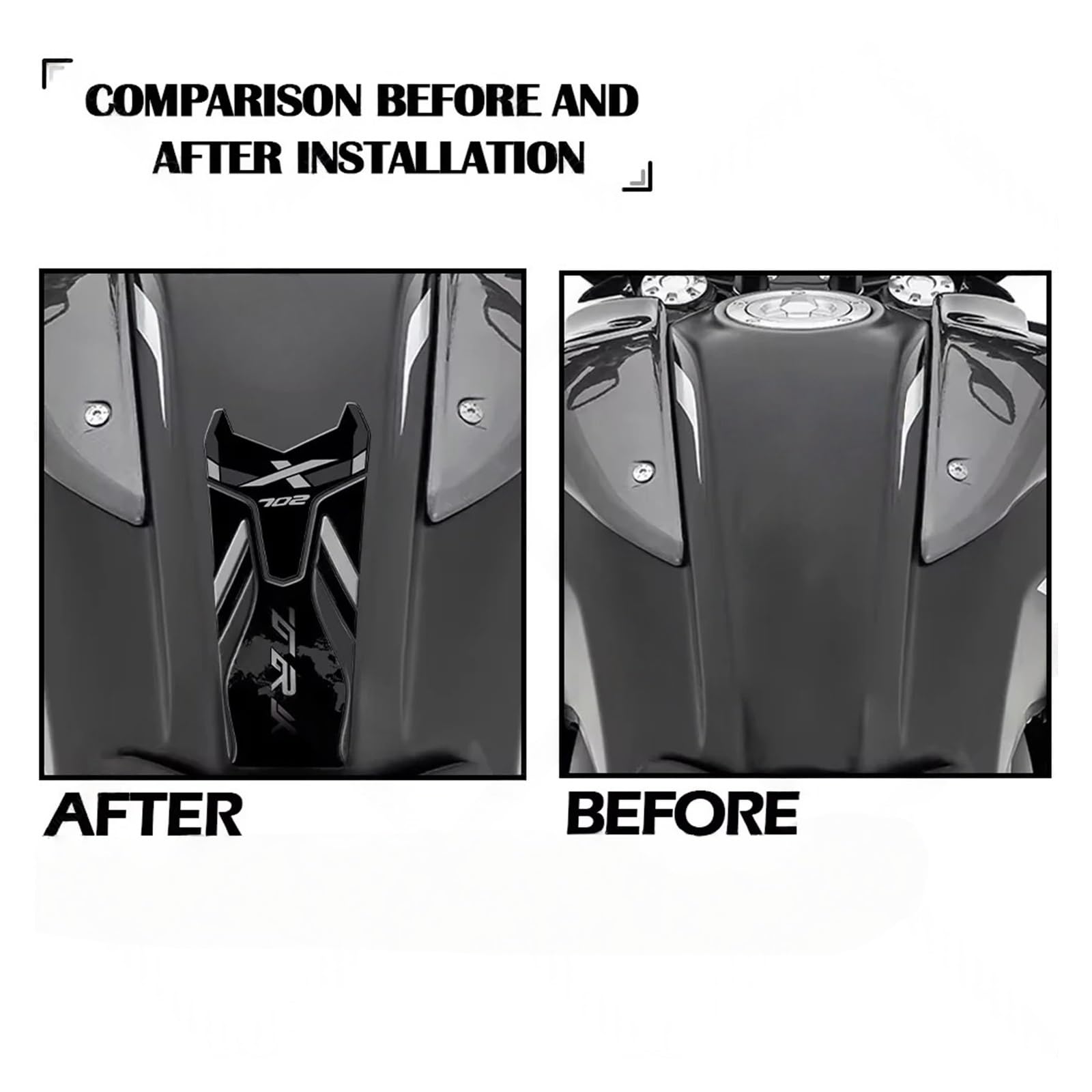 Protège réservoir Moto Kit De Protection pour TRK702X TRK 702x, Résistant Aux Rayures, Autocollants pour Tampons De Réservoir, Accessoires Universels Génériques De Remplacement