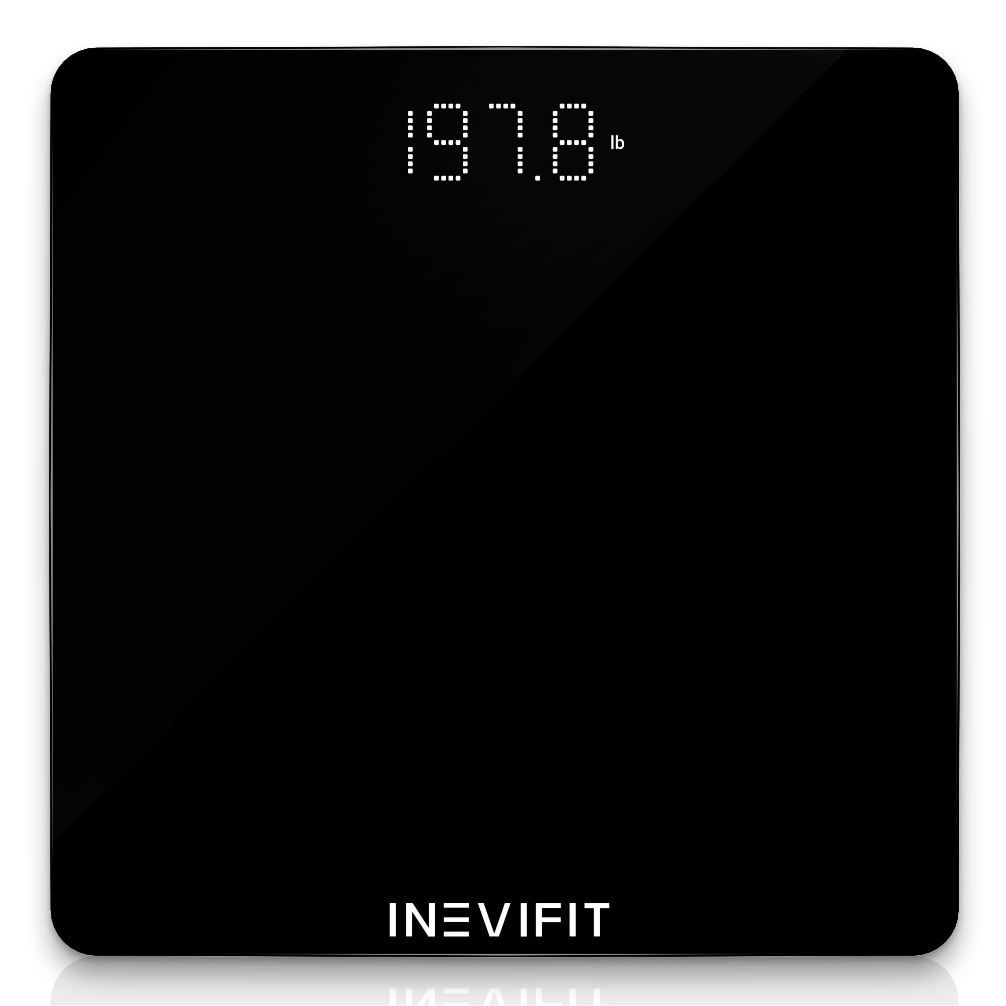 INEVIFITBATHROOM SCALE, Highly Accurate Digital Bathroom Body Scale, Measures Weight for Multiple Users. Includes a 5-Year Warranty