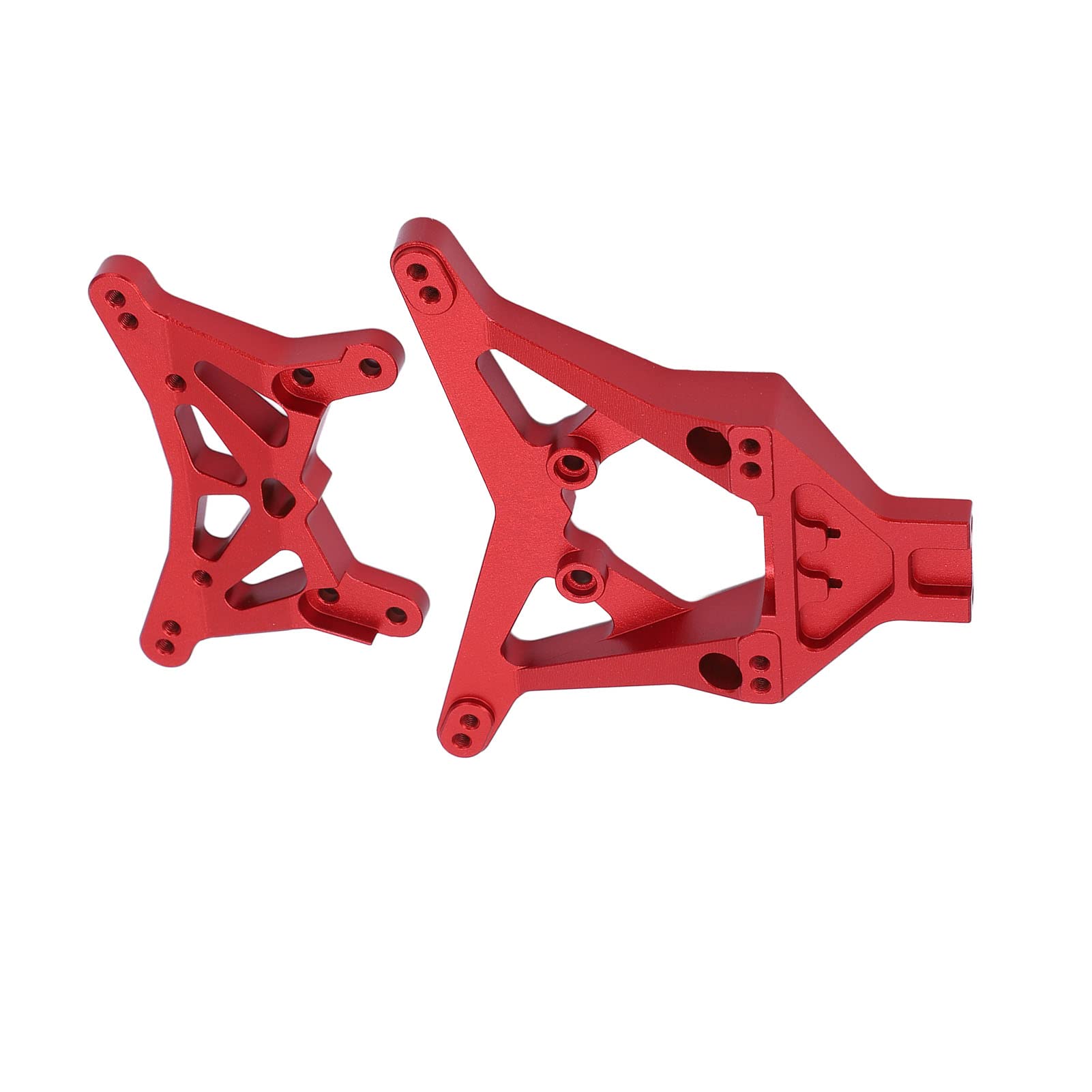 Zestaw przedniego tylnego amortyzatora Części zamienne ze stopu aluminium do LOSI 1/10 22S 2WD RC Car Wysoka wytrzymałość Odporny na wstrząsy Akcesoria do majsterkowania (Czerwony)