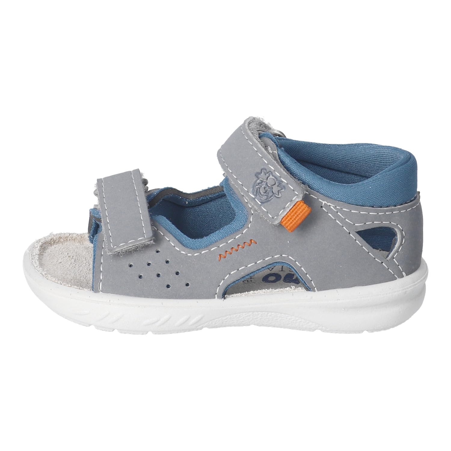 RICOSTA Jungen Riemchensandalen MANTU, Baby und Kleinkinder Lauflernschuhe, Weite: WEIT, waschbar, Strandschuhe, bequem, Graphit/Petrol (460), 22 EU