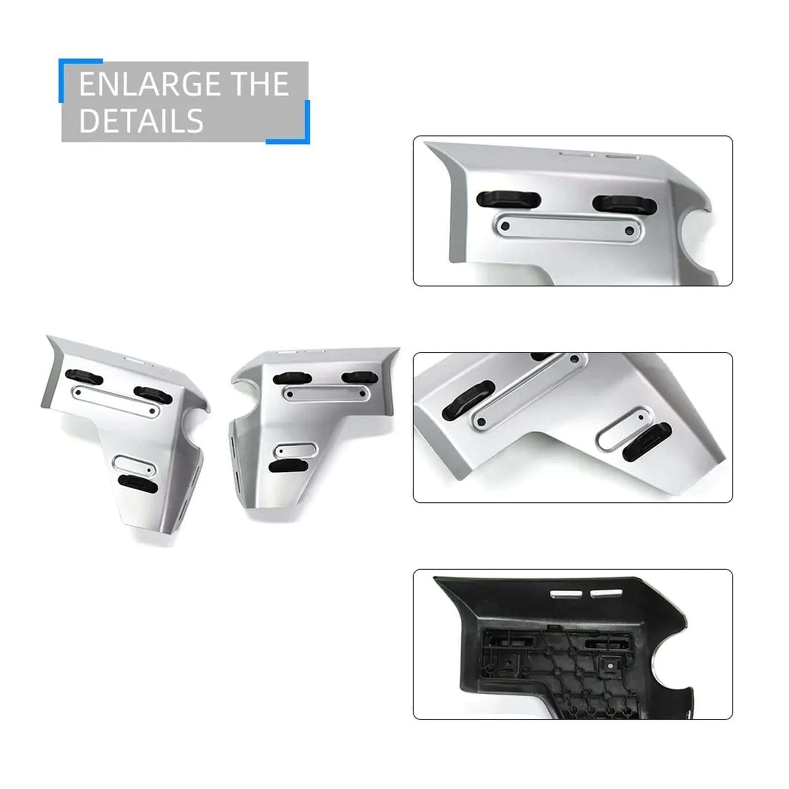 Moto Spoiler Aileron Aérodynamique pour BMW R1300GS ADV R1300 GS R 1300 GS pour Adventure 2025 2024 Garniture Radiateur Cadre Couvercles Carénage Modifié Accessoires(Carbon Fiber Pattern)