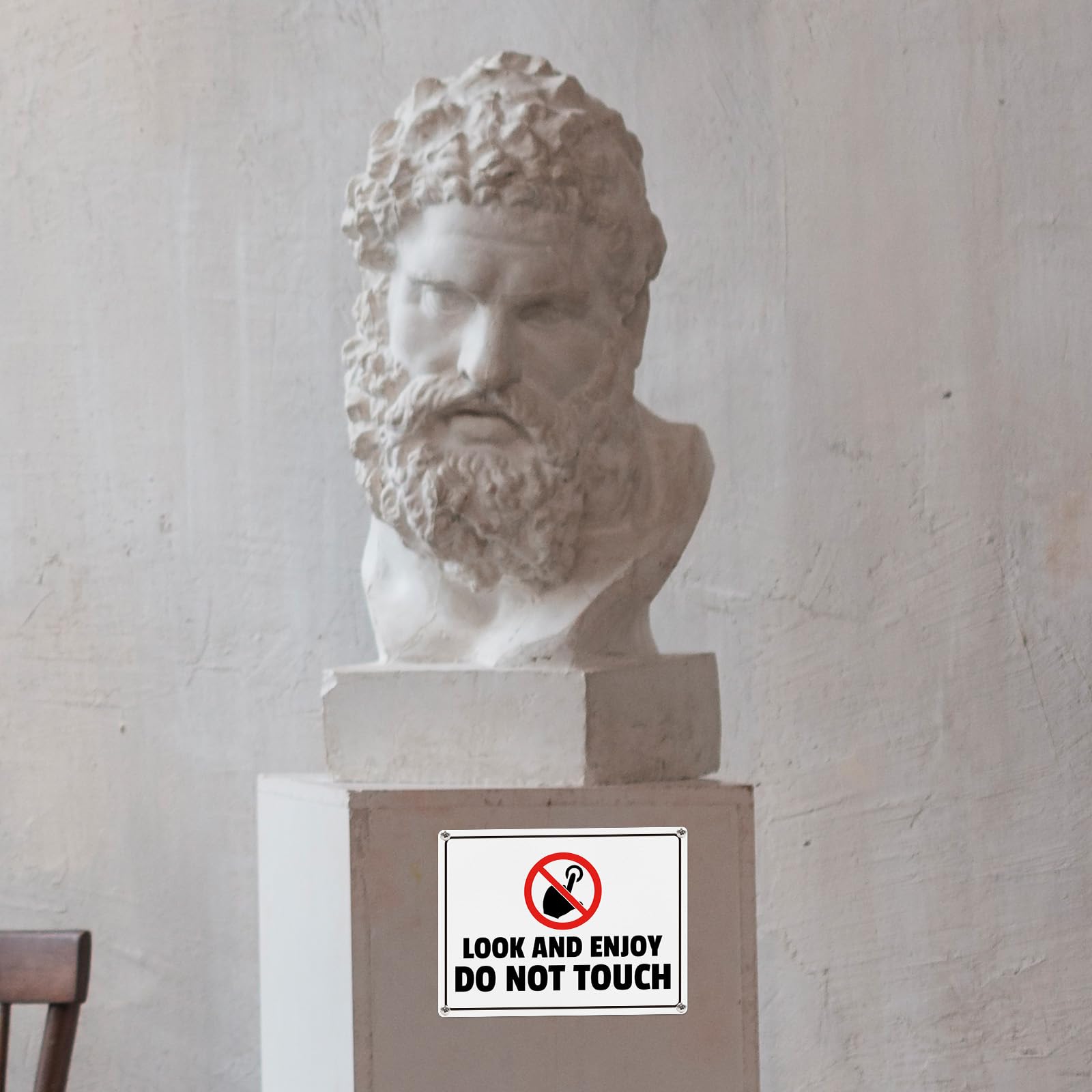 YIKIADA Look and Enjoy Do Not Touch Sign 200 x 150 mm Aluminum Waterproof Sign Metal Reflective Signals for Business Museum Outdoor Indoor 2 PCS - Image 4