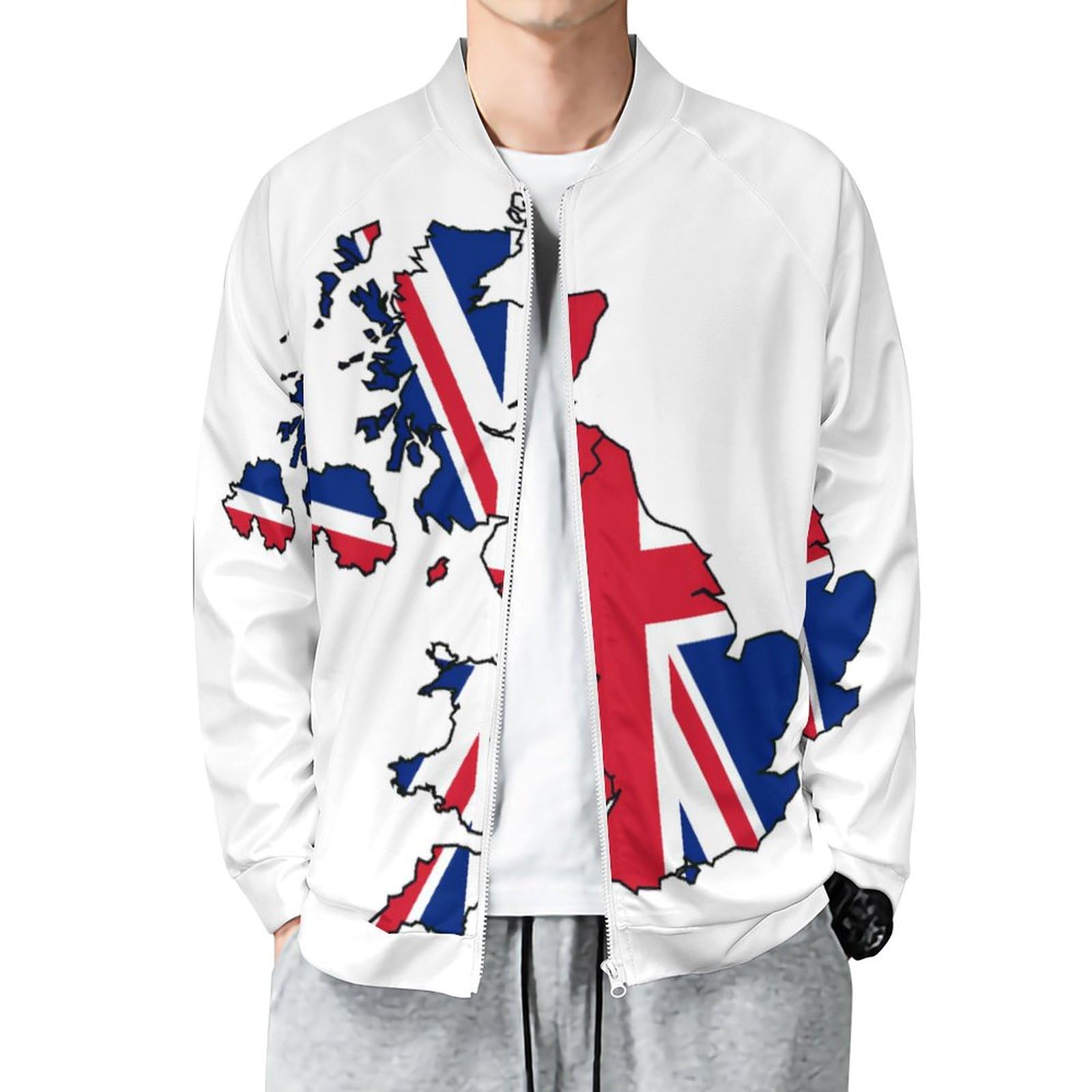 Amazon.co.jp: ジャケット メンズ イギリスの国旗 コート 長袖