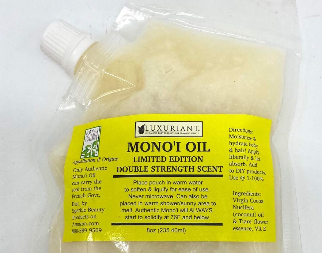 Konipl Luxuriant-Sparkle Beauty Products Mono'i de Tahiti'- Double Tiare' Scent-100% Natural-LIMITED EDITION-8 ounce