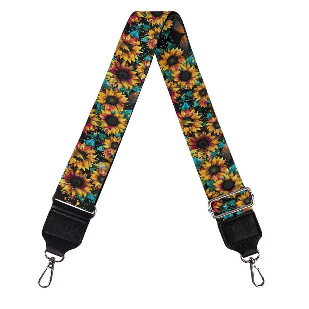 Coldinair Sunflower Bag Handle Strap Replacement Purse Strap for Women Men Luggage Strap Suitcases Carrying Bag