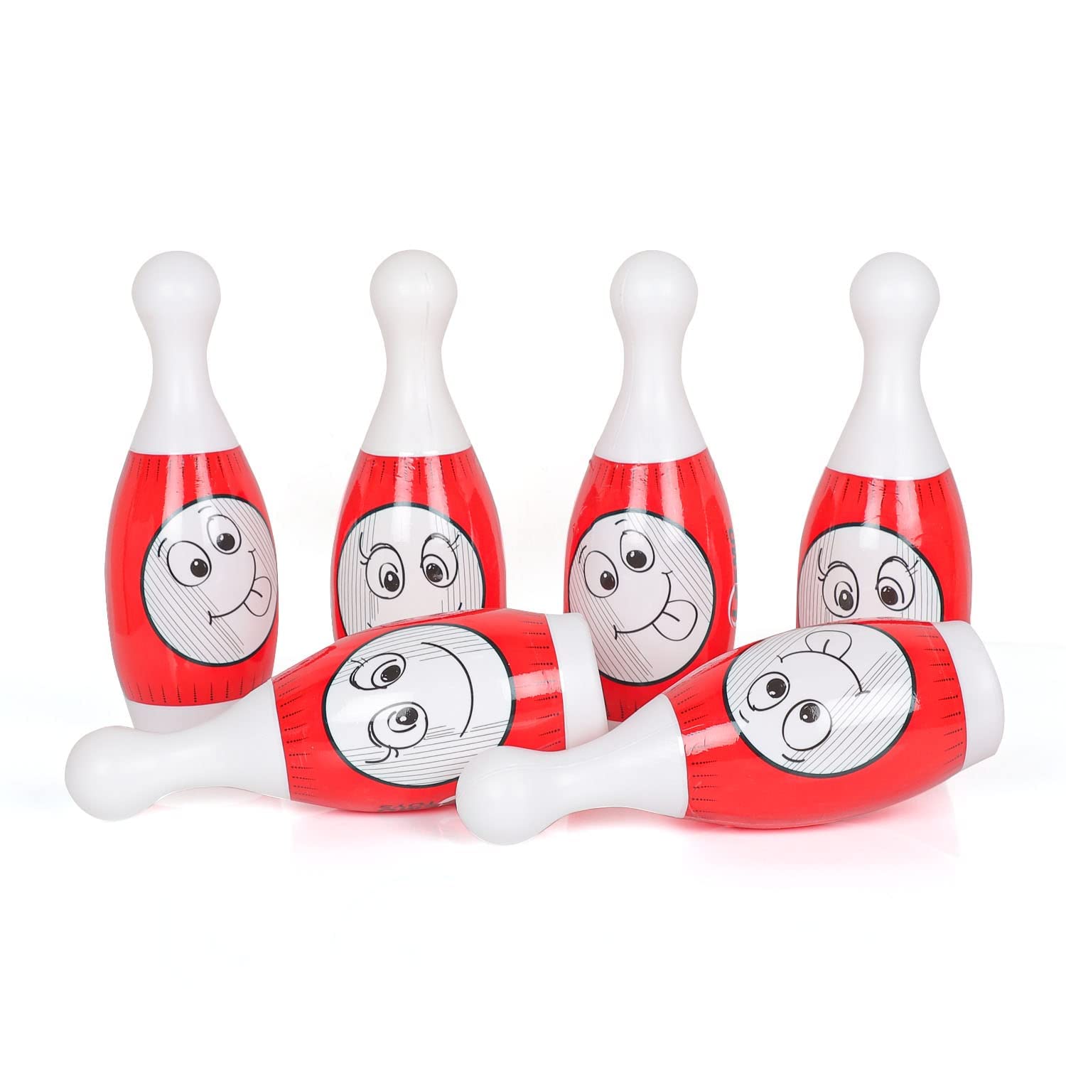 Red Kids Bowling Play Set – 6 Pins & 2 Balls Indoor Outdoor Game for Children, Plastic Mini Bowling Toy for Boys & Girls, Fun Sports Activity Game for Home & Garden-image-45