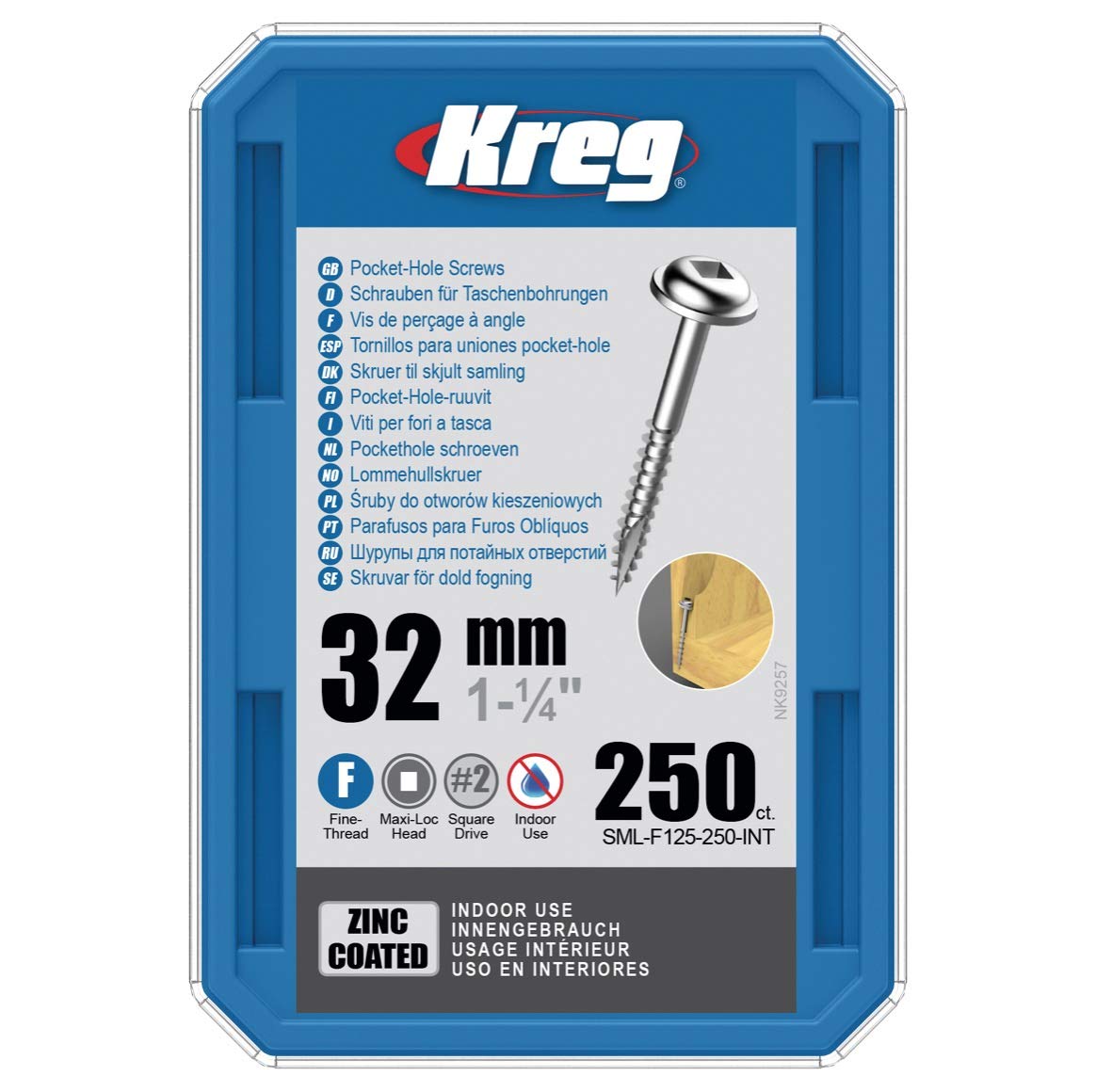 Kreg Self Tapping Ones Fine 31.75 Mm Pack Of 250