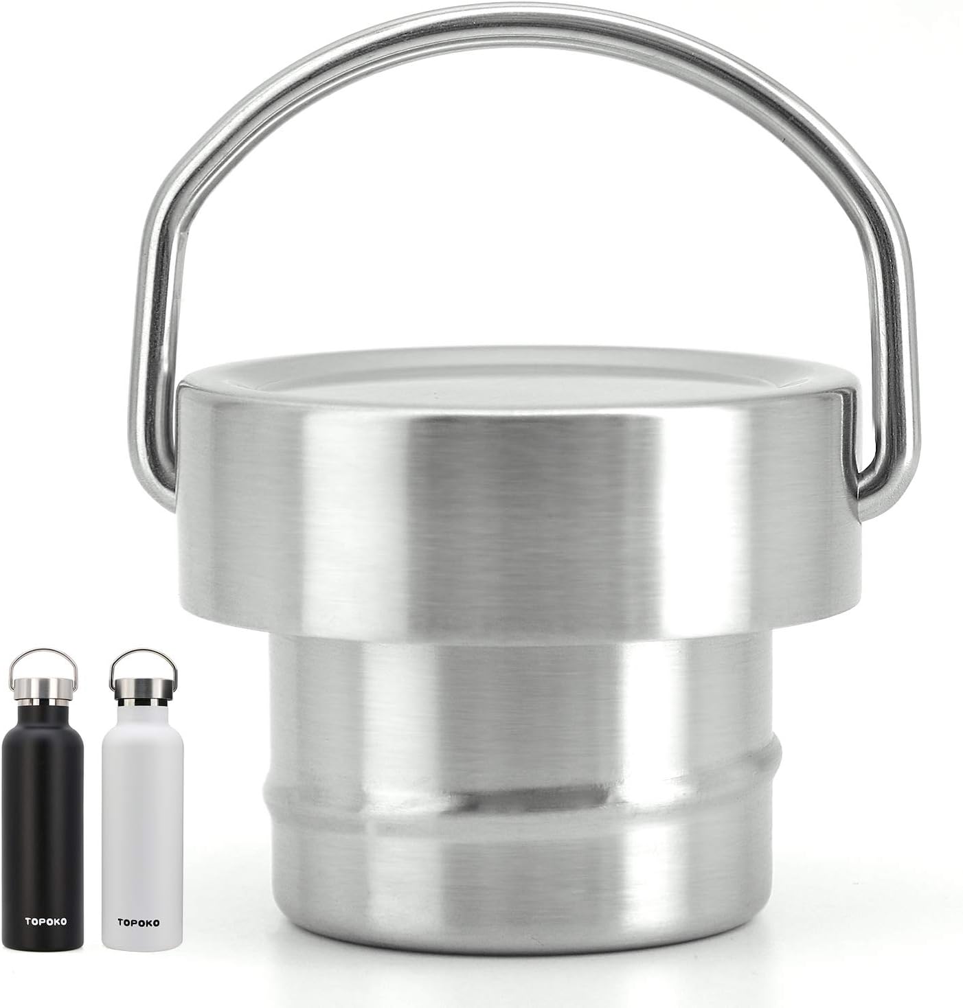 Replacement Lid for Hydro Flask Wide Mouth 12, 18, 32, 40 oz Water Bottles, Wide Mouth Lid for Hydro Flask and Other Sports Water Bottles, BPA-free, Leak Proof (Metal Lid)