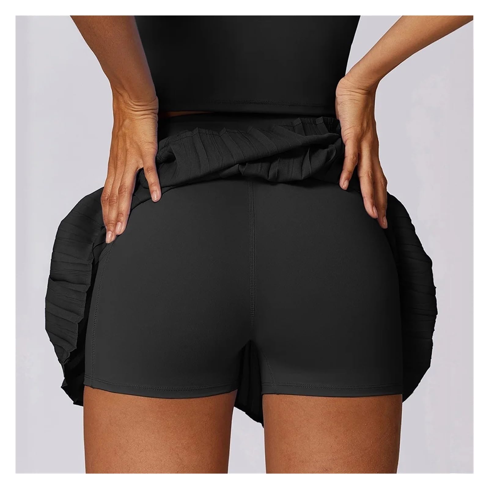 Tennisrock Damen Plissee Sport Röcke Tanzen Golf Rock for Frauen Gym Workout Fitness Shorts Hohe Taille Lauf Skort