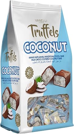 TRUFFELS Kakao Kaplamal  Hindistan Cevizli Bar  ikolata 900 GR
