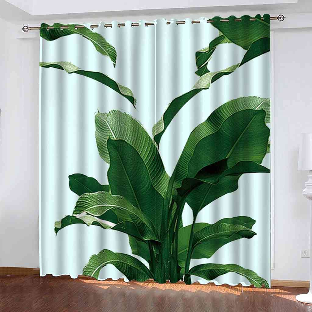 Rideau imprimé 3D pour salon moderne et ambiance nature de chambre