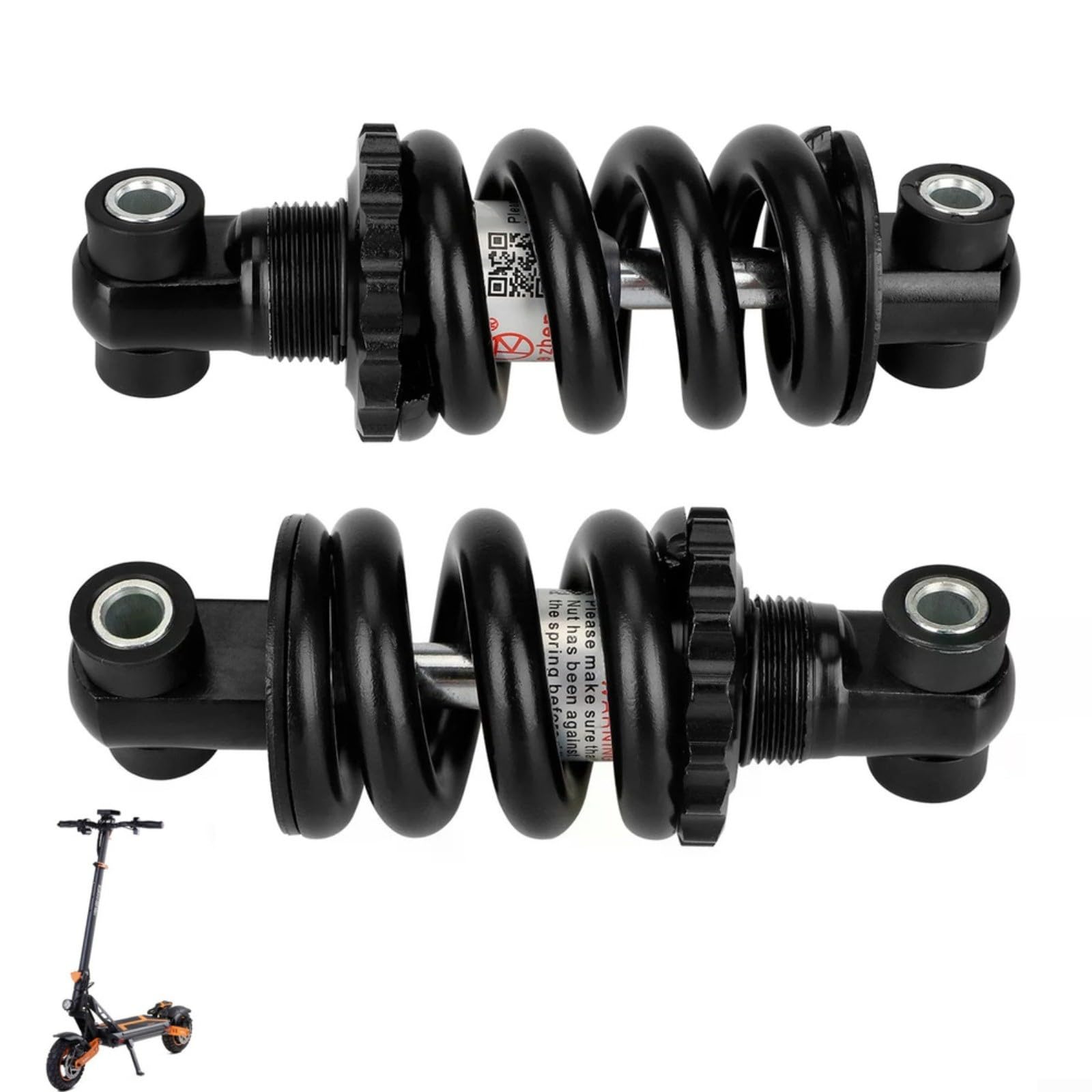 HomeVortex Front And Rear Shock Absorber Set For Kukirin for G2 Max Electric Scooter, Aluminum Suspension Upgrade For Improved Stability And Comfort On Urban Or Off-Road Riding(Front + Rear black)