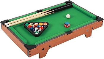 ミニビリヤード台　一式　キュー2本　組み立て簡単 Amazon | Oshhni 子供用ビリヤード台セット、ミニテーブル