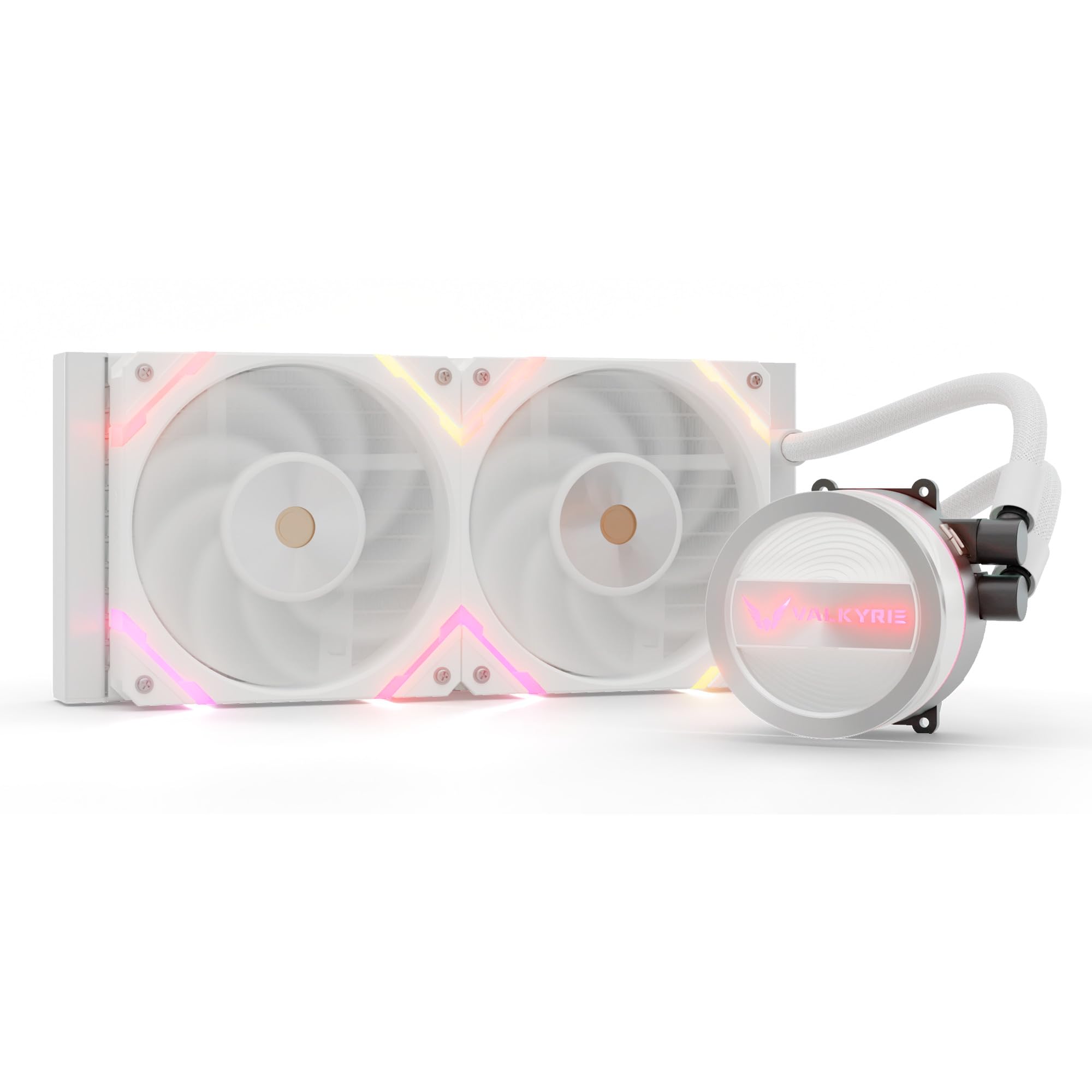 Zestaw chłodzący wodę AIO Valkyrie Dragonfang RGB - 240 mm (biały)