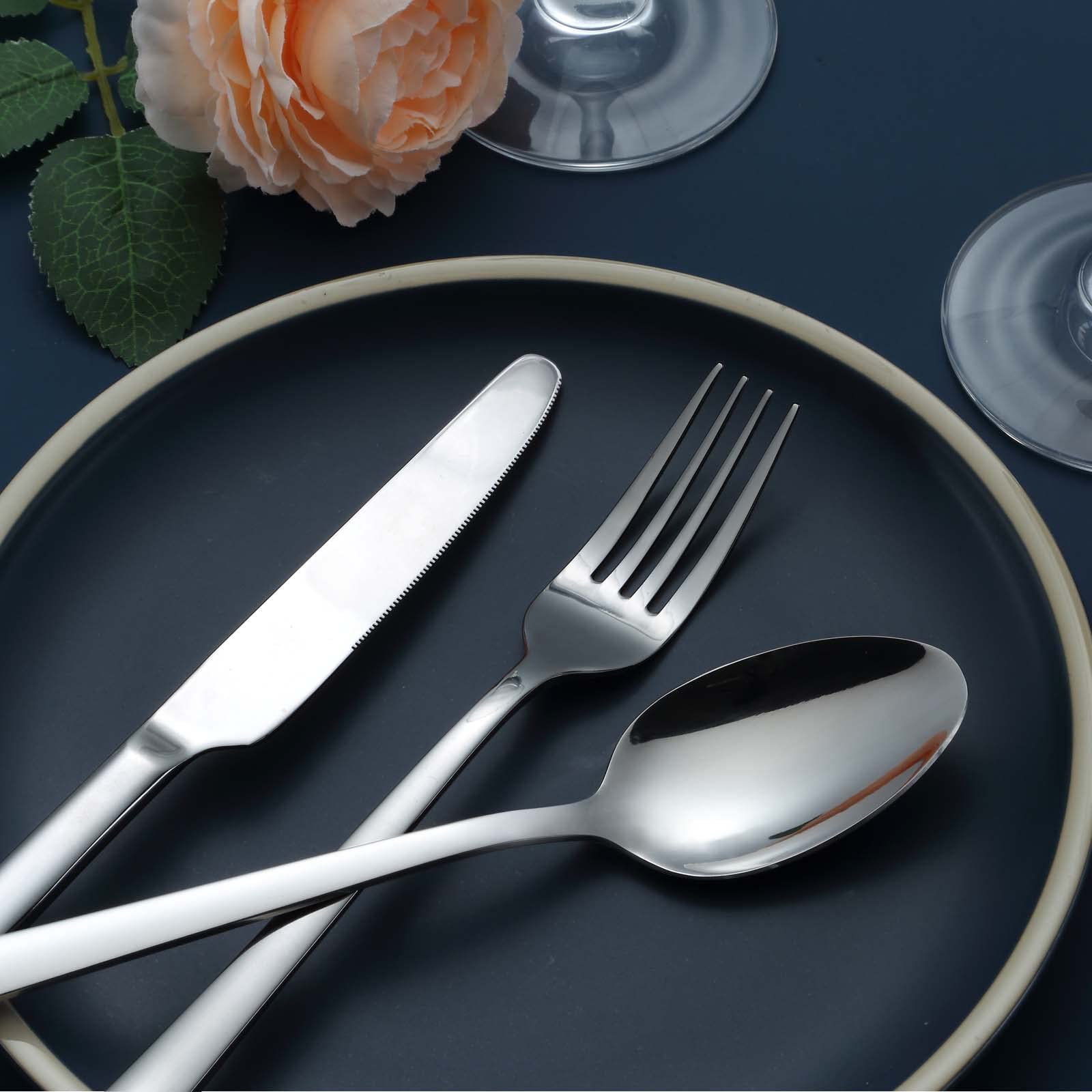 Set Posate 12 Persone - 72 Pezzi Acciaio Inox Con Coltelli Da Bistecca - Foto 4