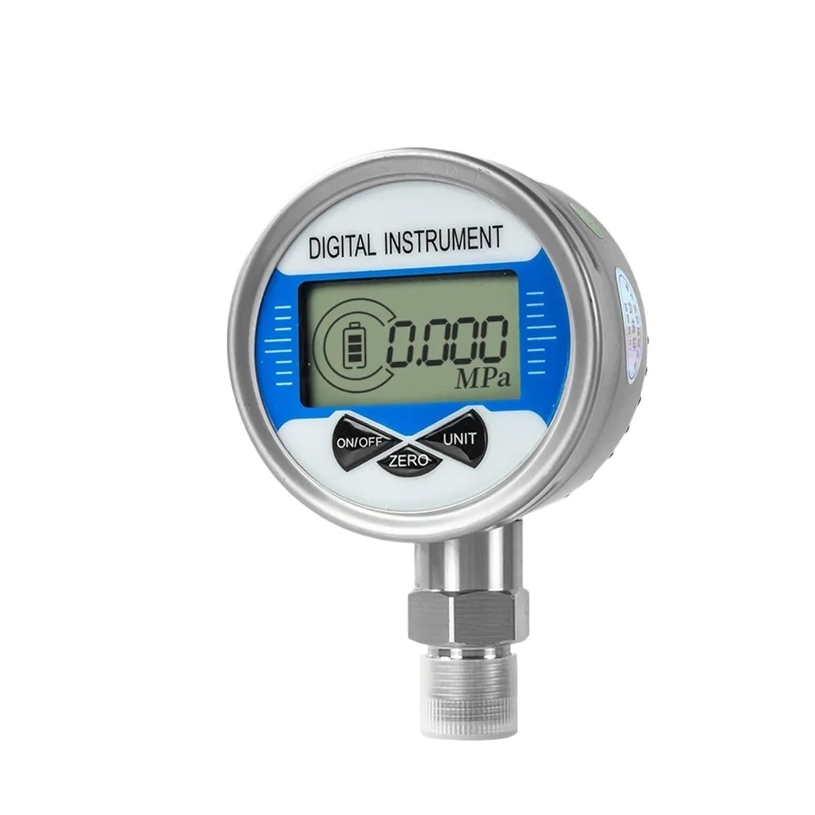 Digitales hydraulisches Manometer, M20 x 1,5 Wasser-Luft-Öl-Manometer, 60 mm, digitales Manometer(0-6Mpa,Axial M20-1.5)