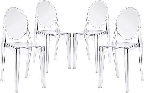 LexMod Casper silla de comedor Plástico Transparente