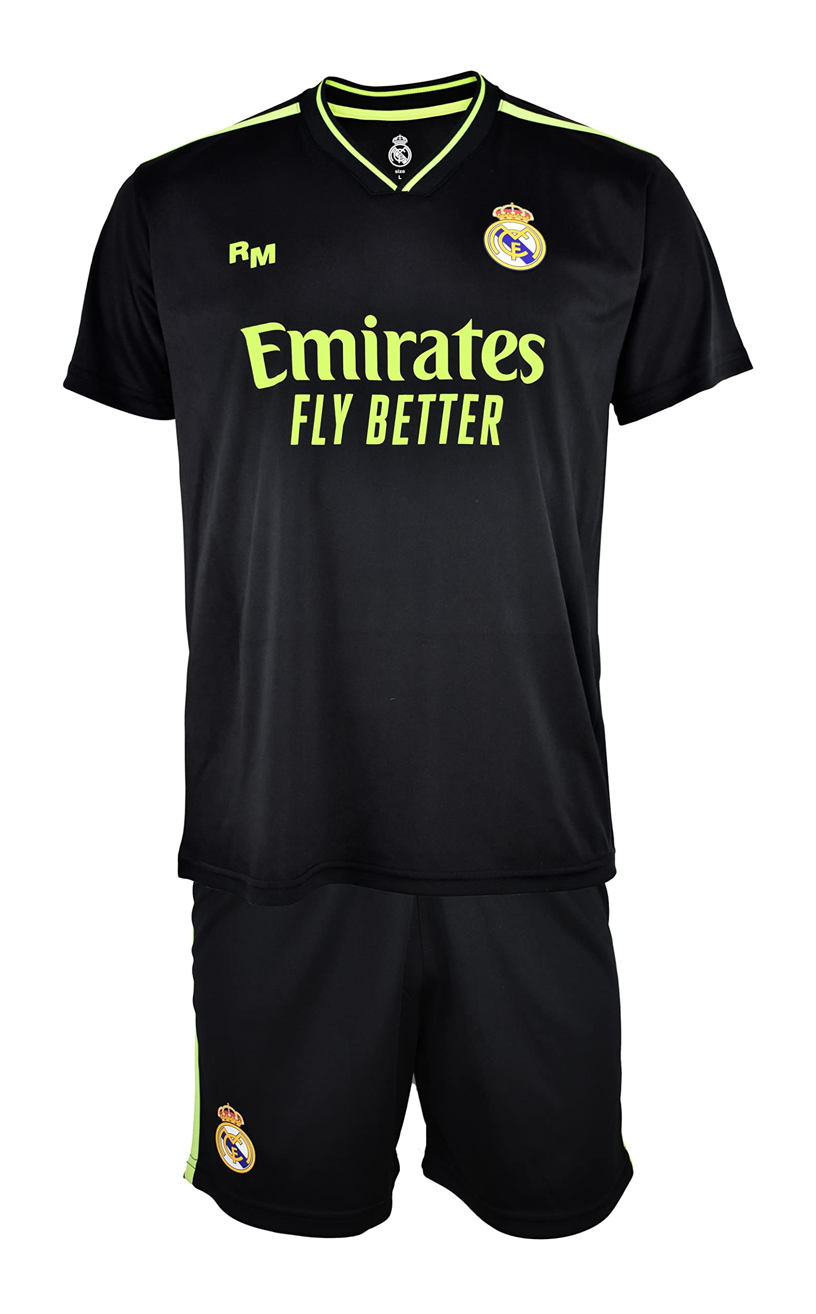 Real Madrid Conjunto Camiseta y pantalón Vinicius 20 de la Tercera Equipación - Temporada 2022/23 - Réplica Oficial Autorizada con Licencia - Niño…