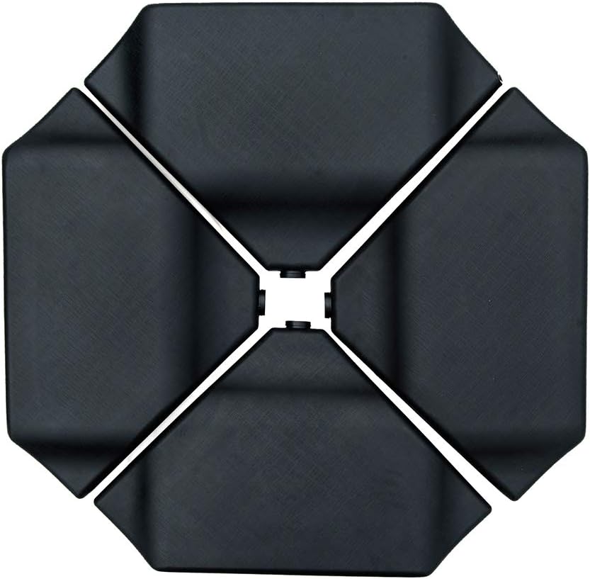 SORARA® Base Stand Weights for Cantilever and Banana Umbrella Parasol | 4 Pack | Fillable with Gravel | Filled Weight ~120 kg | Extra Heavy.