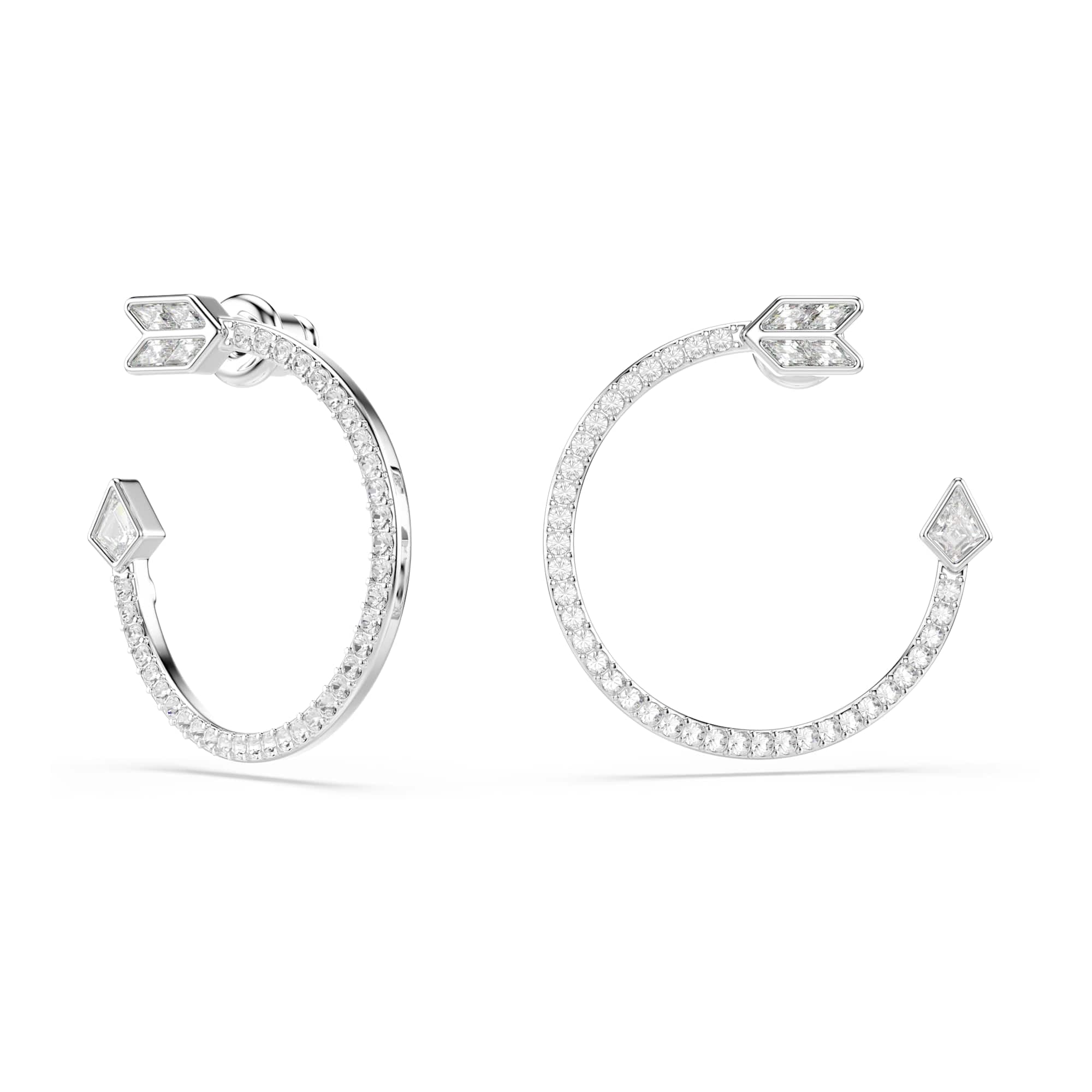Image secondaire de Boucles d'oreilles pendantes Idyllia en cristal blanc - Swarovski