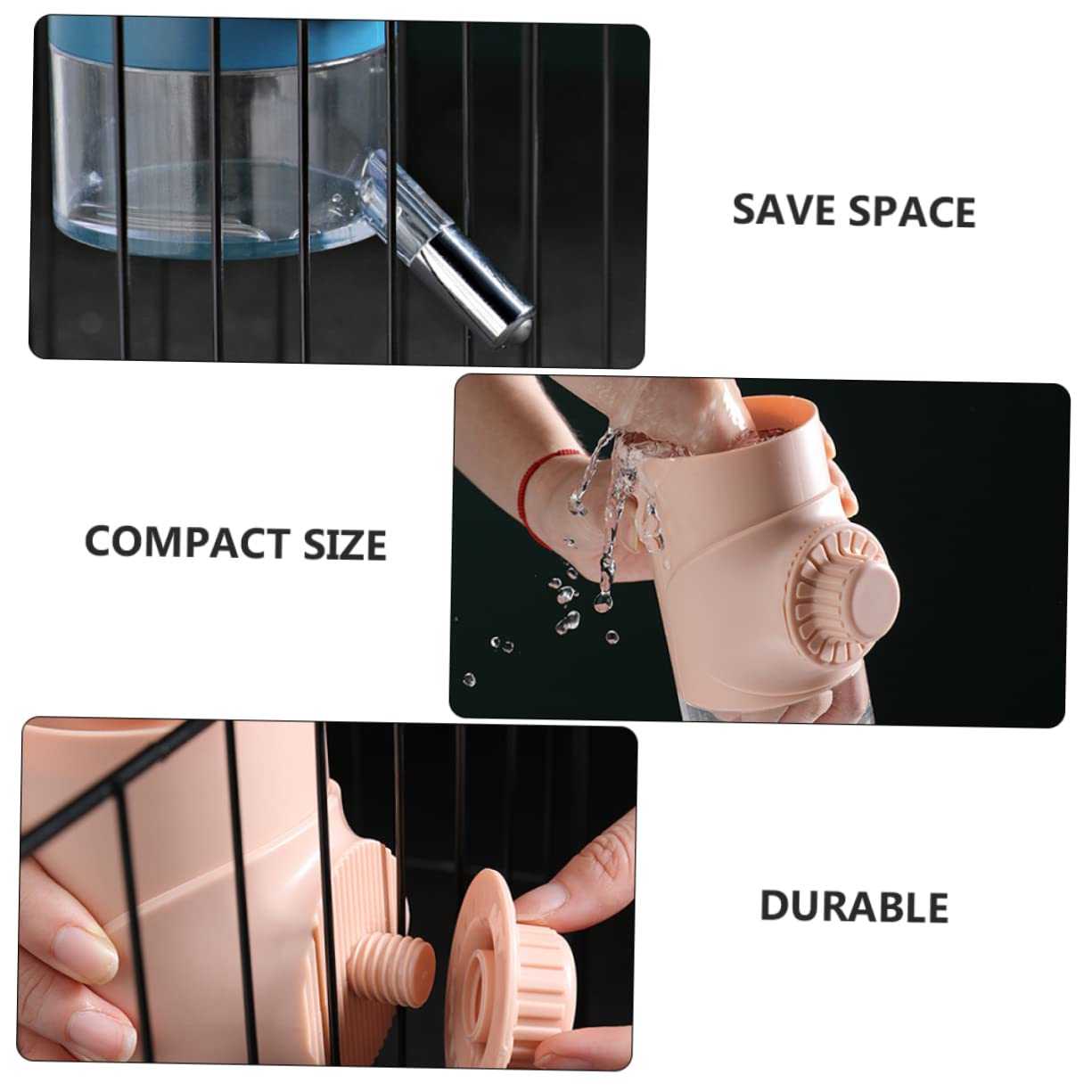 CIYODO Small Animal Water Dispenser Pet Water Bottle Automatic Feeder for Dogs Cats Rabbits Leakproof Design Random